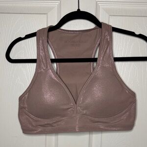 Beyond Yoga Shimmering Mauve Sports Bra